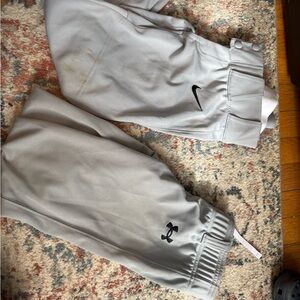 Nike and under armour Kids Gray tball pants